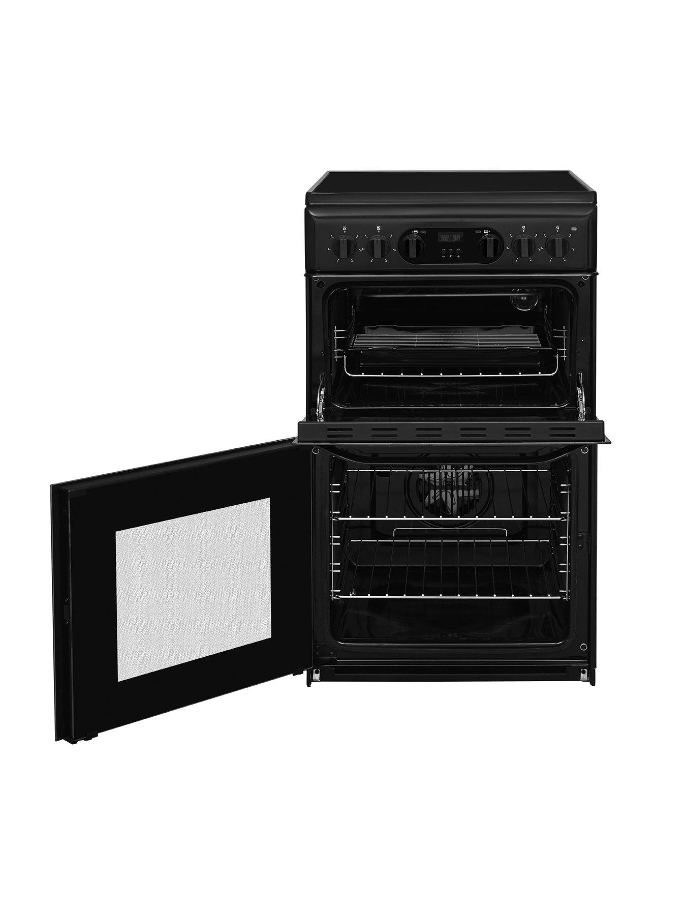 Image 2 of 8 of Hotpoint HD5V93CCB 50cm&nbsp;Wide Electric Double Oven Cooker - Black
