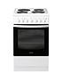  image of indesit-is5e4khw-50cm-electric-solid-plate-single-oven-cooker-white