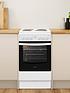  image of indesit-is5e4khw-50cm-electric-solid-plate-single-oven-cooker-white