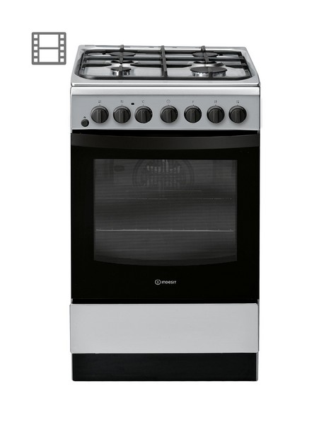 indesit-is5g4phss-50cm-dual-fuel-single-oven-cooker-stainless-steel