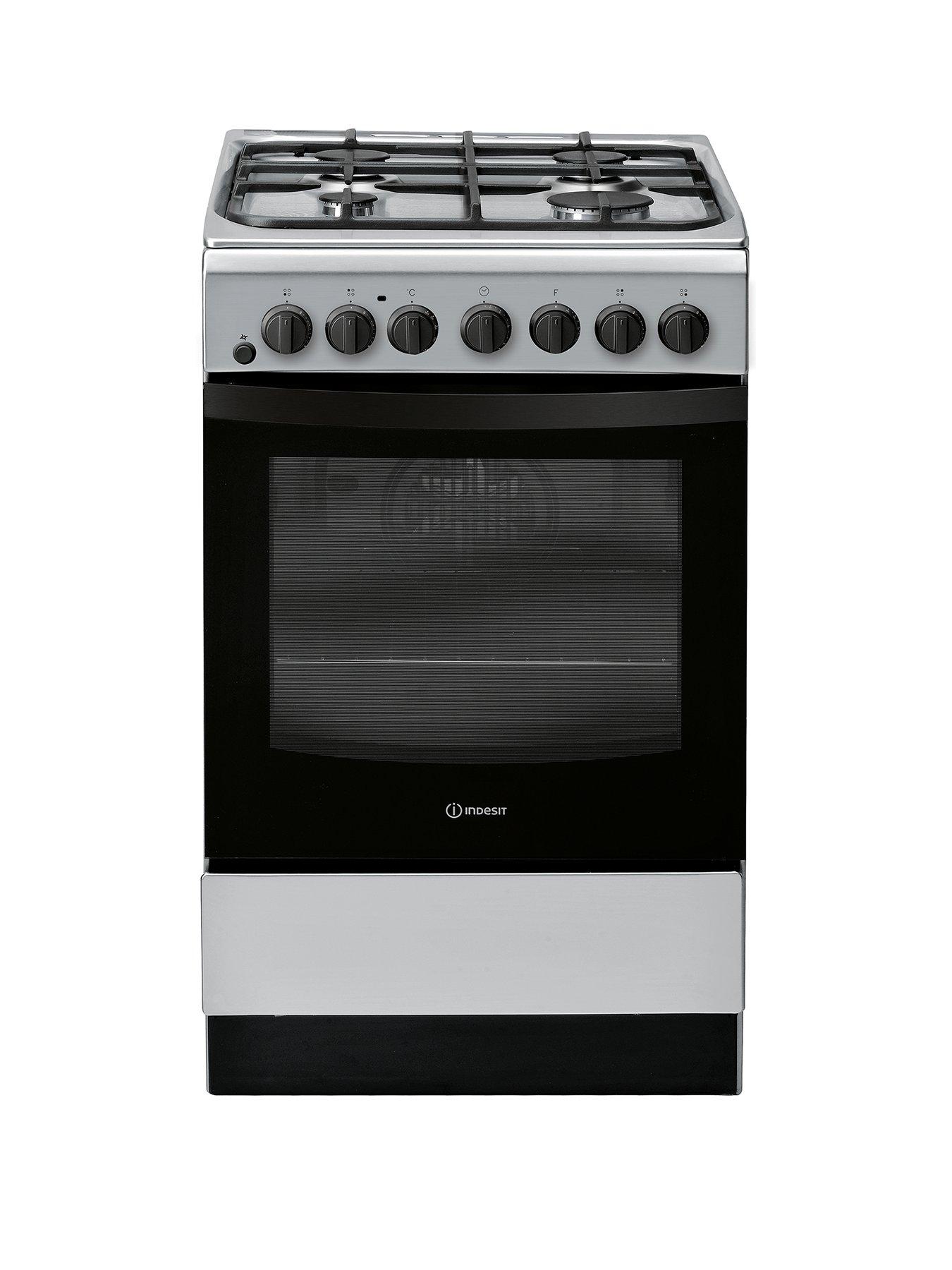 Indesit IS5G4PHSS 50cm Dual Fuel Single Oven Cooker Stainless Steel