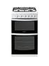 indesit-id5g00kmw-50cm-widenbsptwin-cavity-single-oven-gasnbspcooker-whitefront