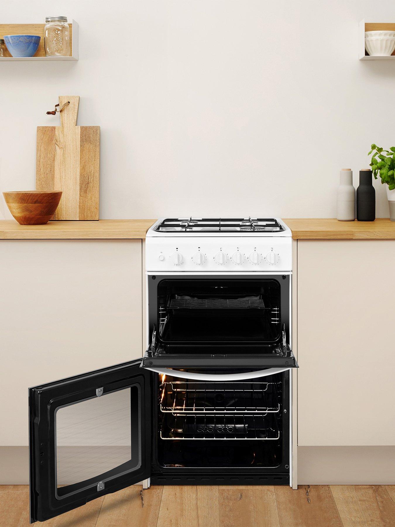 Image 4 of 8 of Indesit ID5G00KMW 50cm Wide&nbsp;Twin Cavity Single Oven Gas&nbsp;Cooker - White