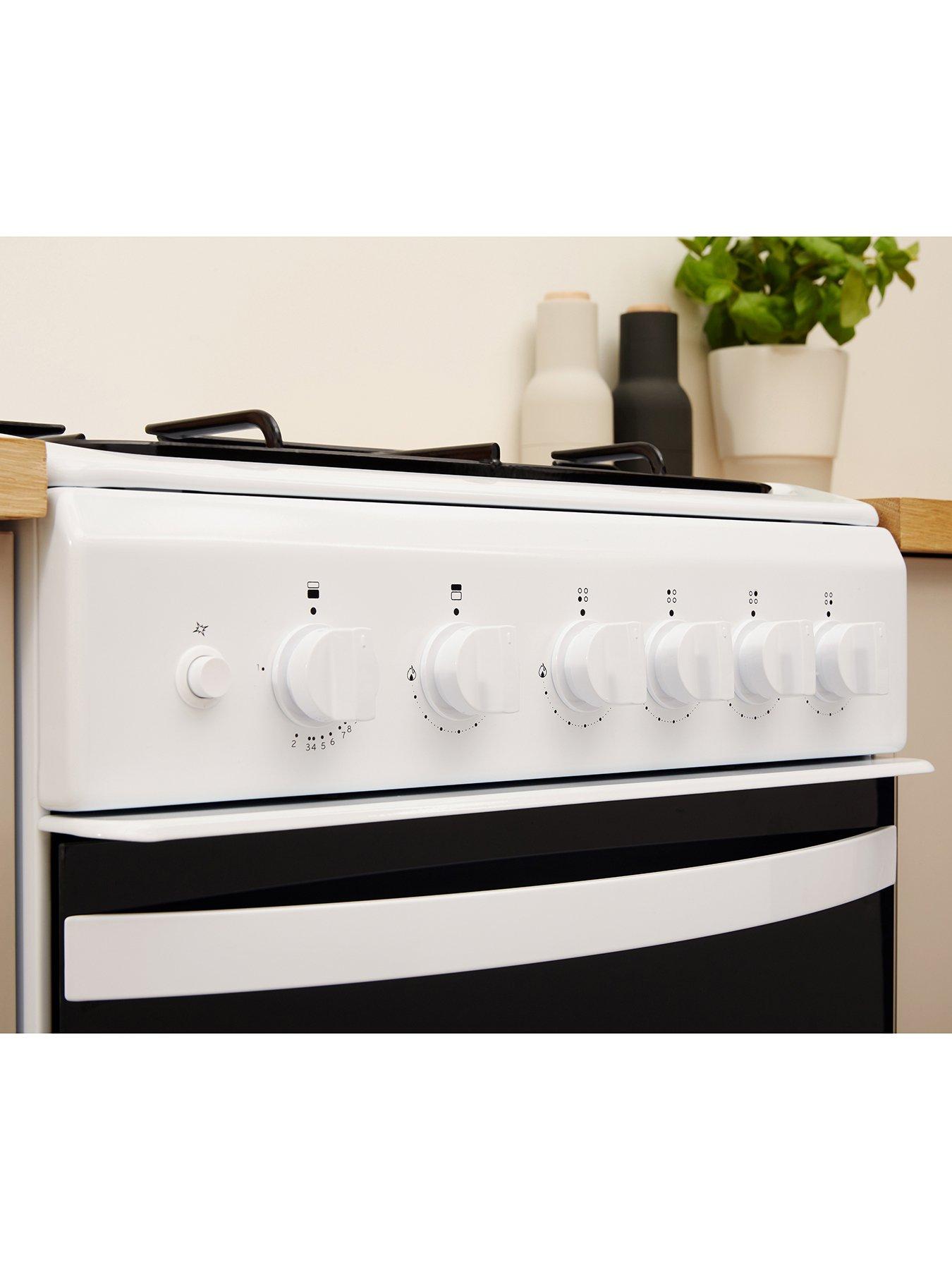 Image 5 of 8 of Indesit ID5G00KMW 50cm Wide&nbsp;Twin Cavity Single Oven Gas&nbsp;Cooker - White