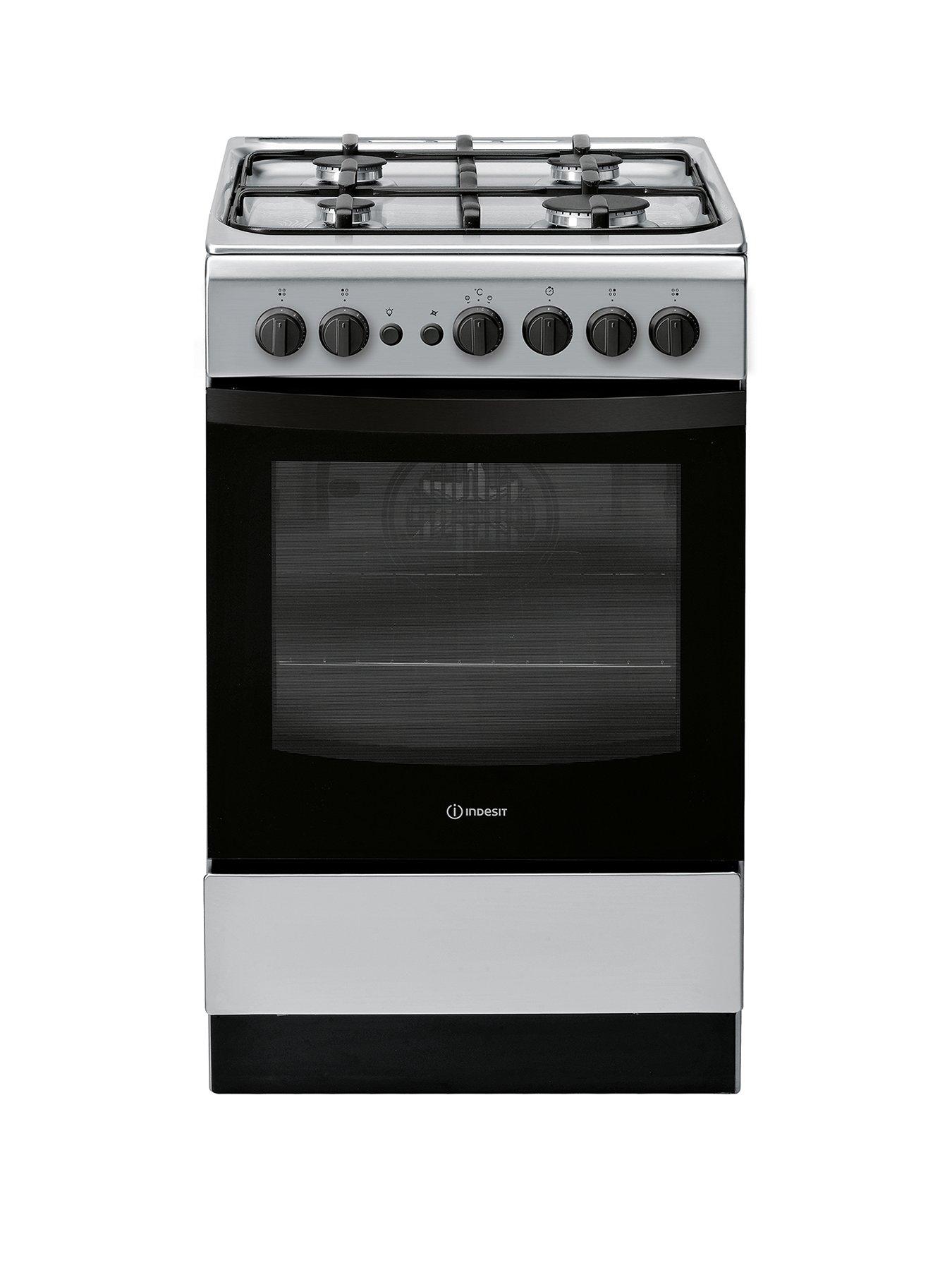 Image 1 of 8 of Indesit IS5G1PMSS 50cm Gas Single Oven Cooker - Silver