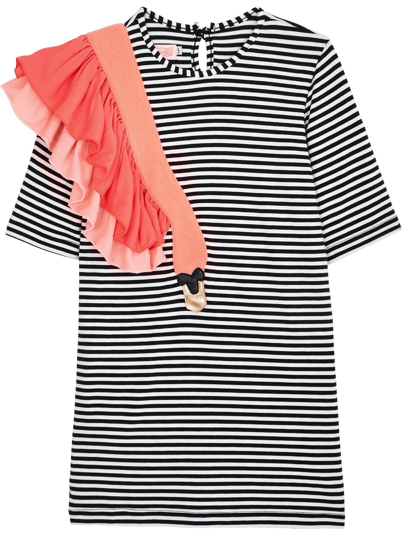 Wauw Capow By Bang Bang Copenhagen Girls Doris Stripe Frill Swan Dress review