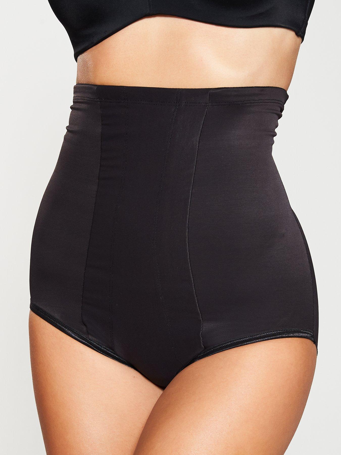 undefined Shape with an Edge Hi-Waist Brief - Black