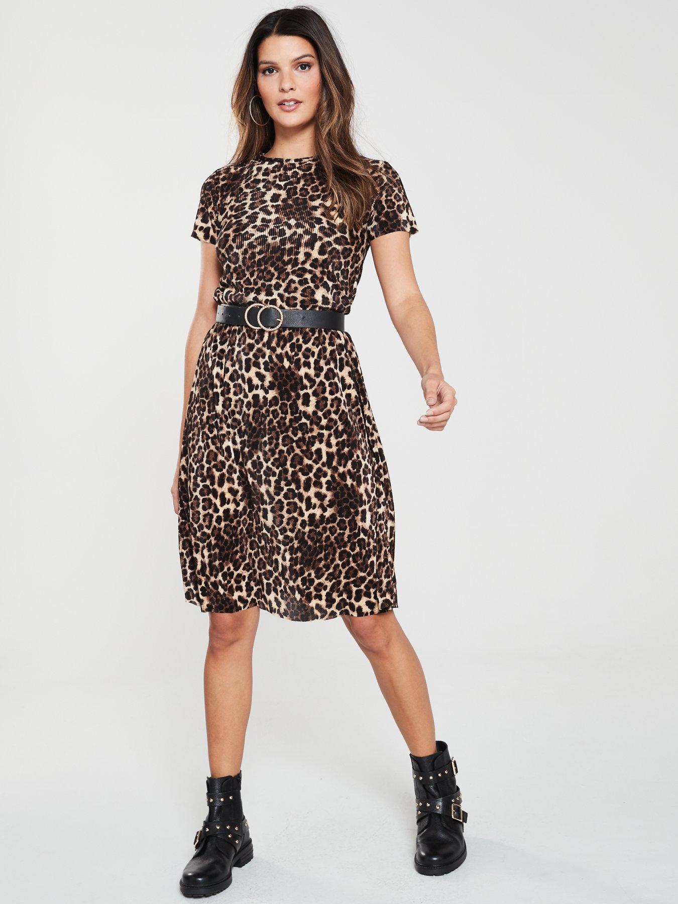 blue vanilla animal print dress