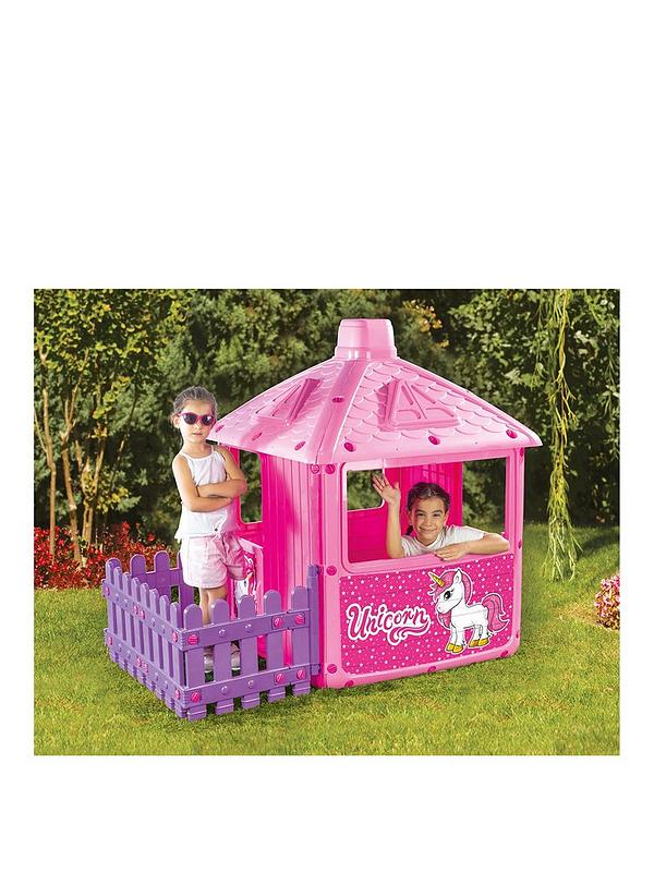 Unicorn Play House with Fenced Garden Pink Dolu Toys 