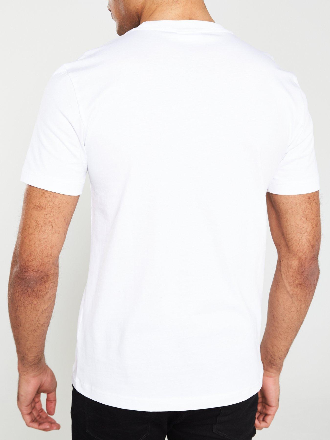 Calvin Klein Cotton Chest Logo T-Shirt - White | very.co.uk