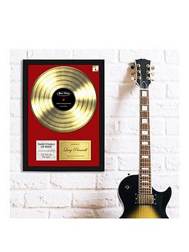 Product photograph of Framed Your Song Print - Gold from very.co.uk