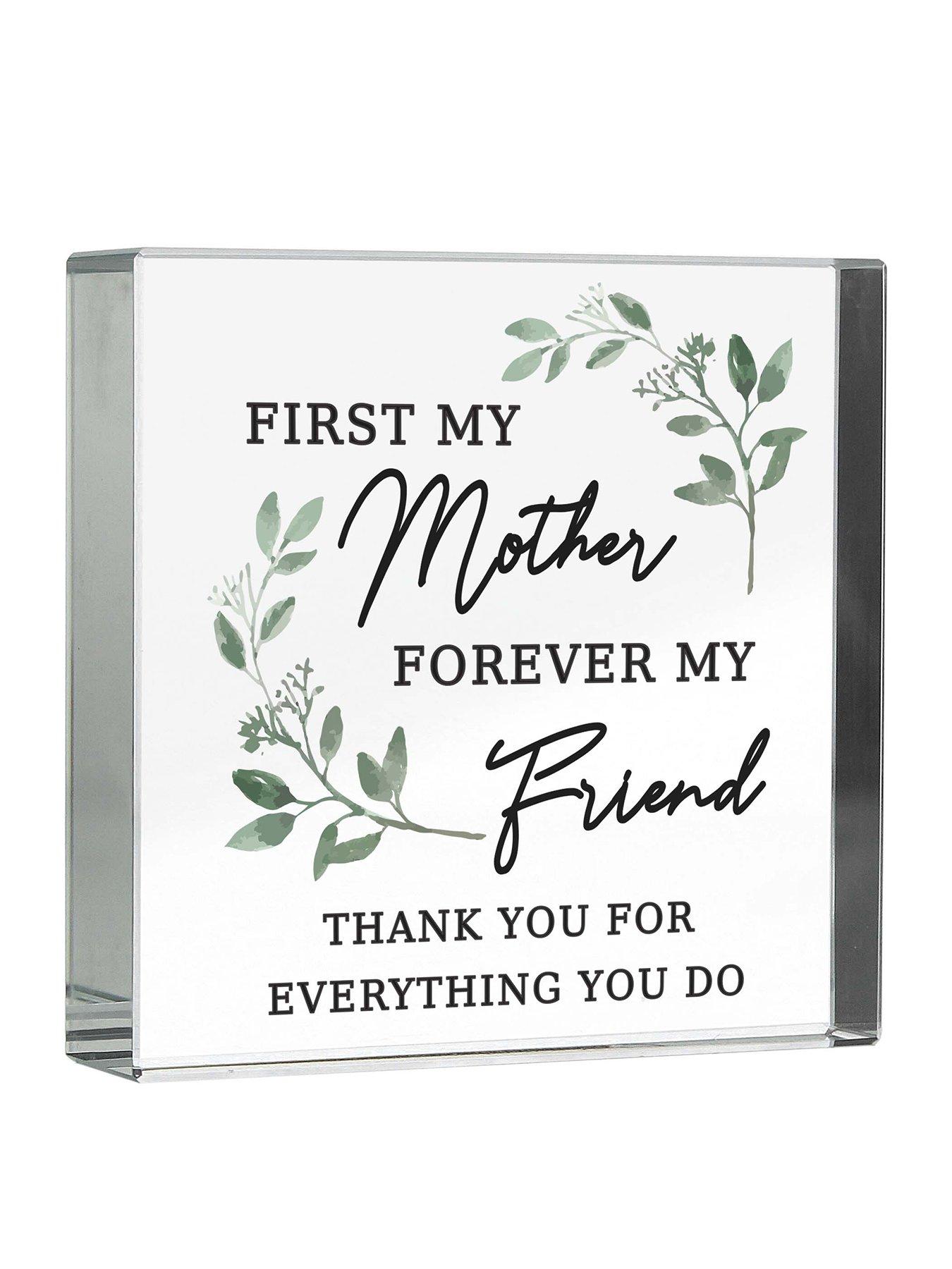 Product photograph of The Personalised Memento Company Personalised First My Mother Forever My Friend Crystal Token from very.co.uk