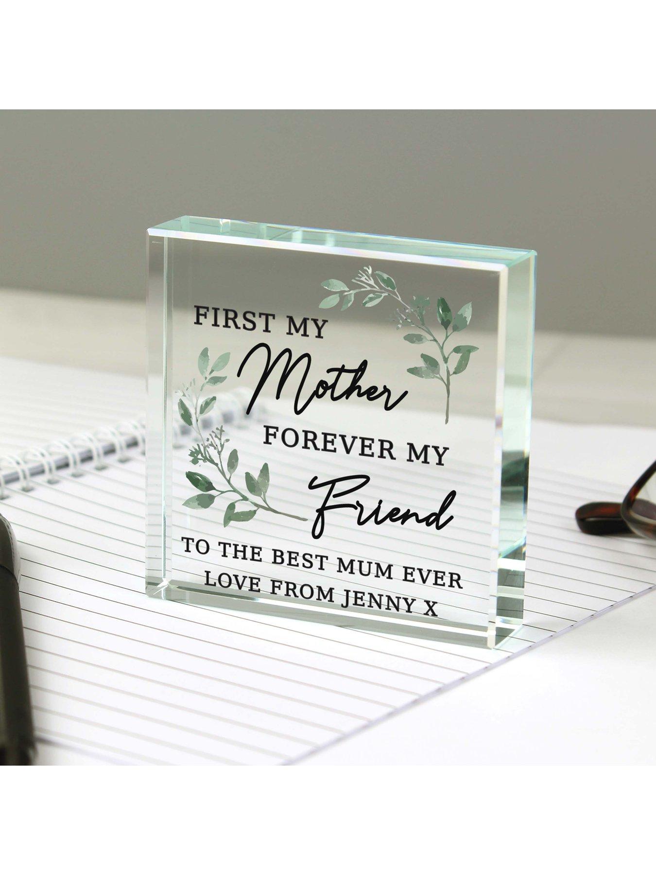 Image 2 of 4 of The Personalised Memento Company Personalised First My Mother Forever My Friend Crystal Token