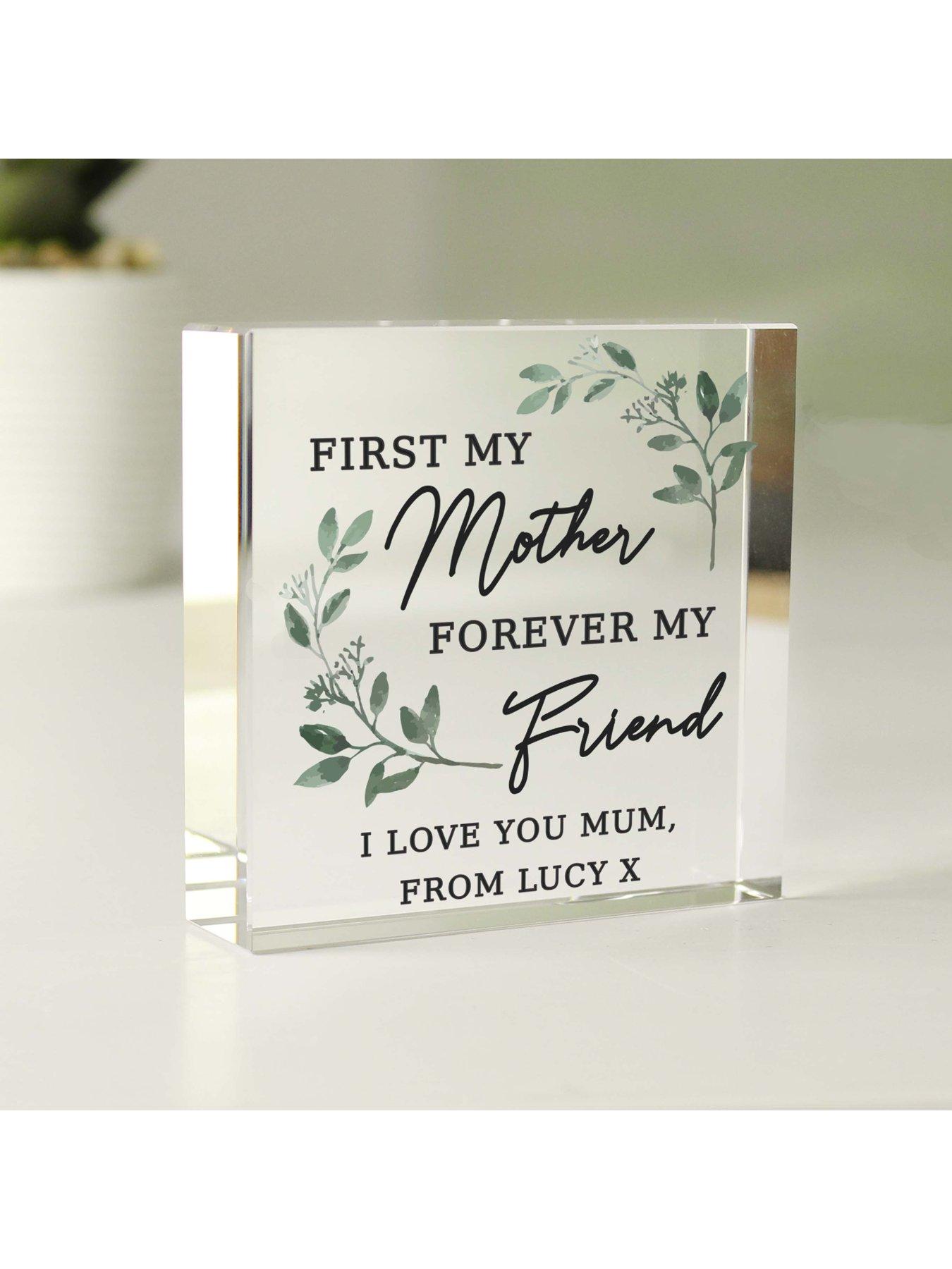 Image 3 of 4 of The Personalised Memento Company Personalised First My Mother Forever My Friend Crystal Token