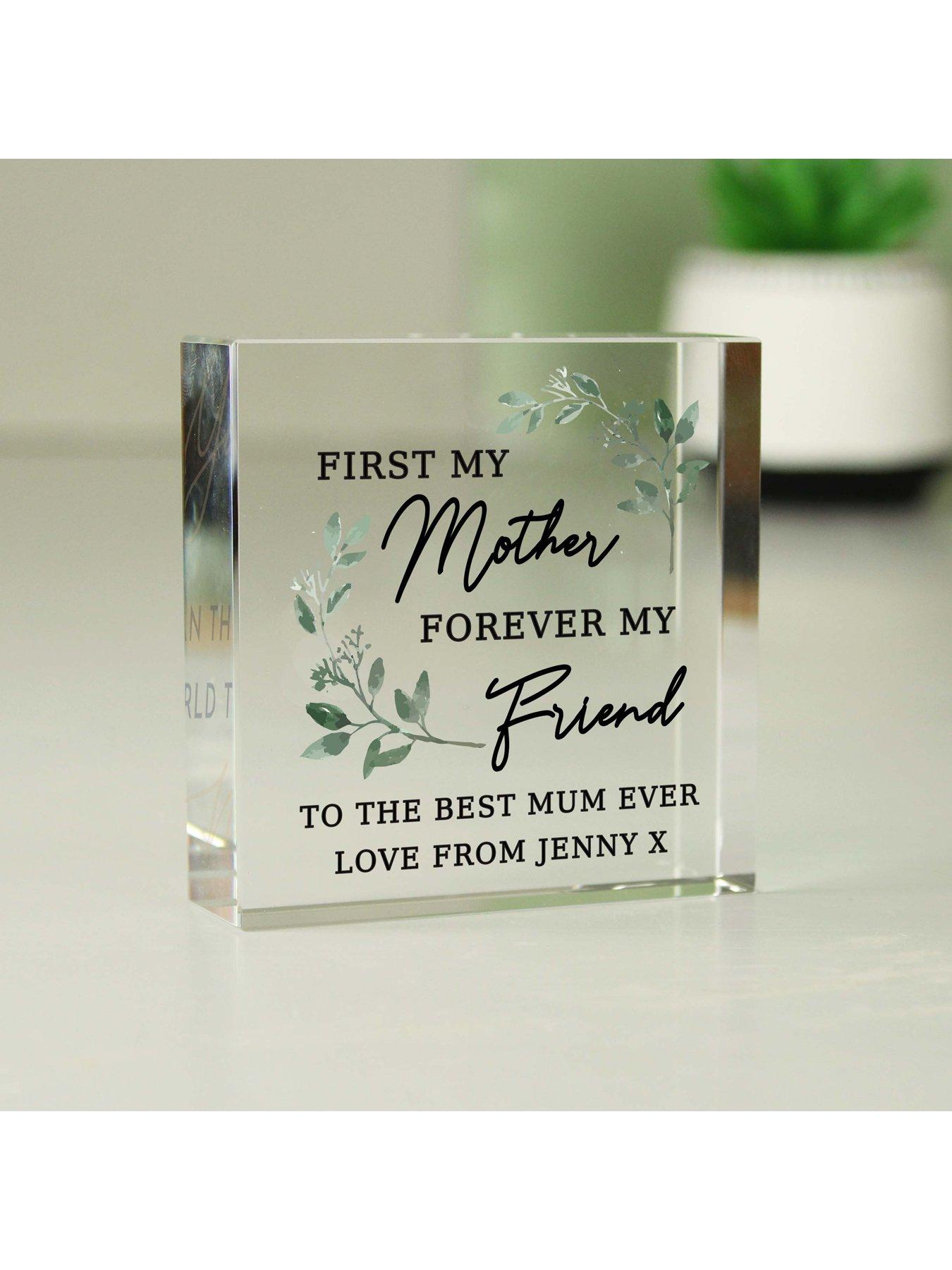 Image 4 of 4 of The Personalised Memento Company Personalised First My Mother Forever My Friend Crystal Token
