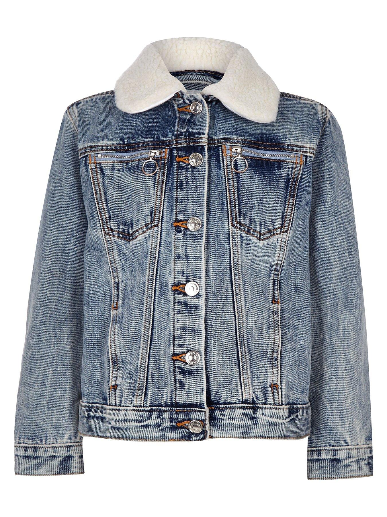 baby borg denim jacket