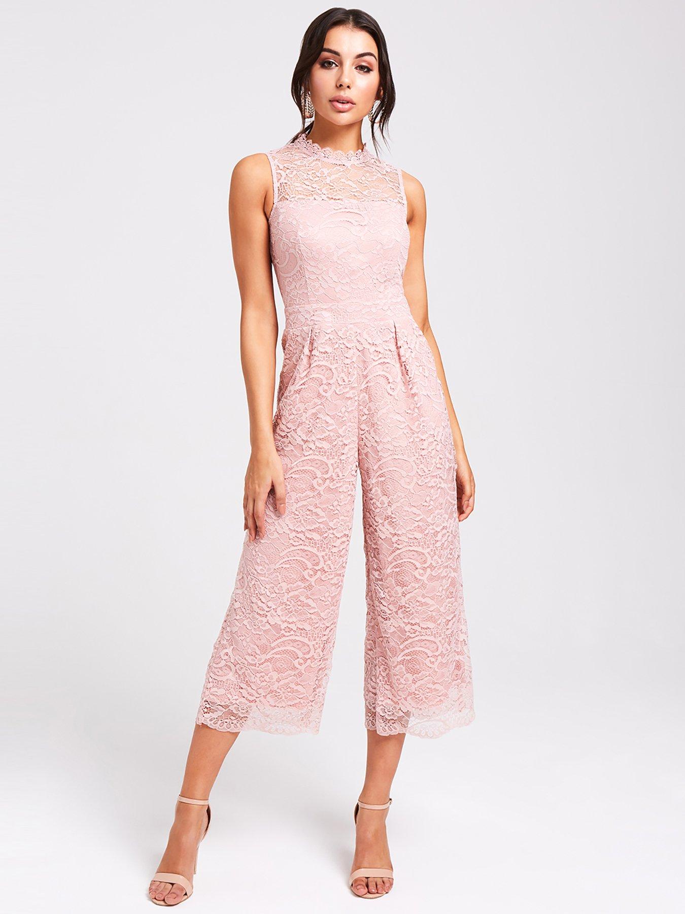 high neck crochet jumpsuit