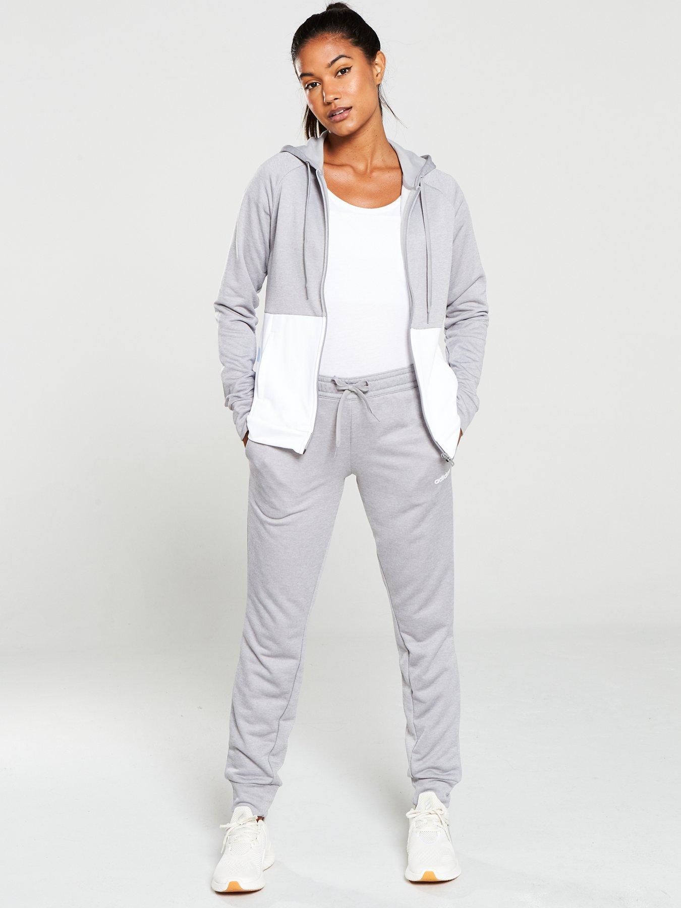 white adidas trackies