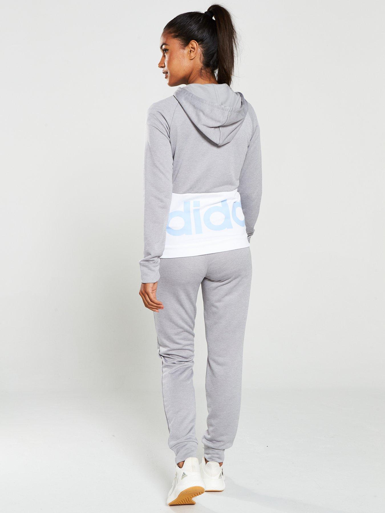 grey adidas trackies