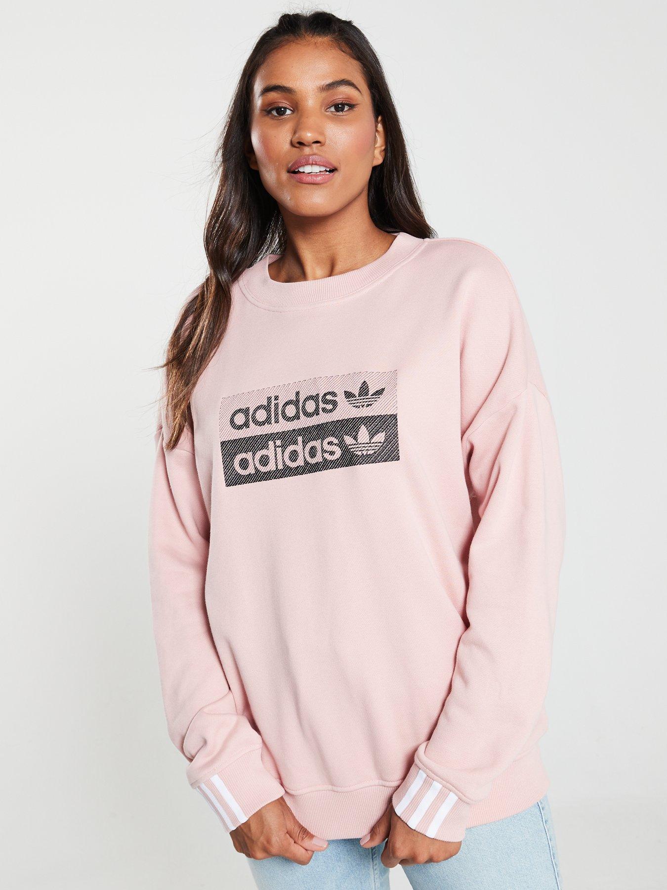 womens pink adidas sweatshirt