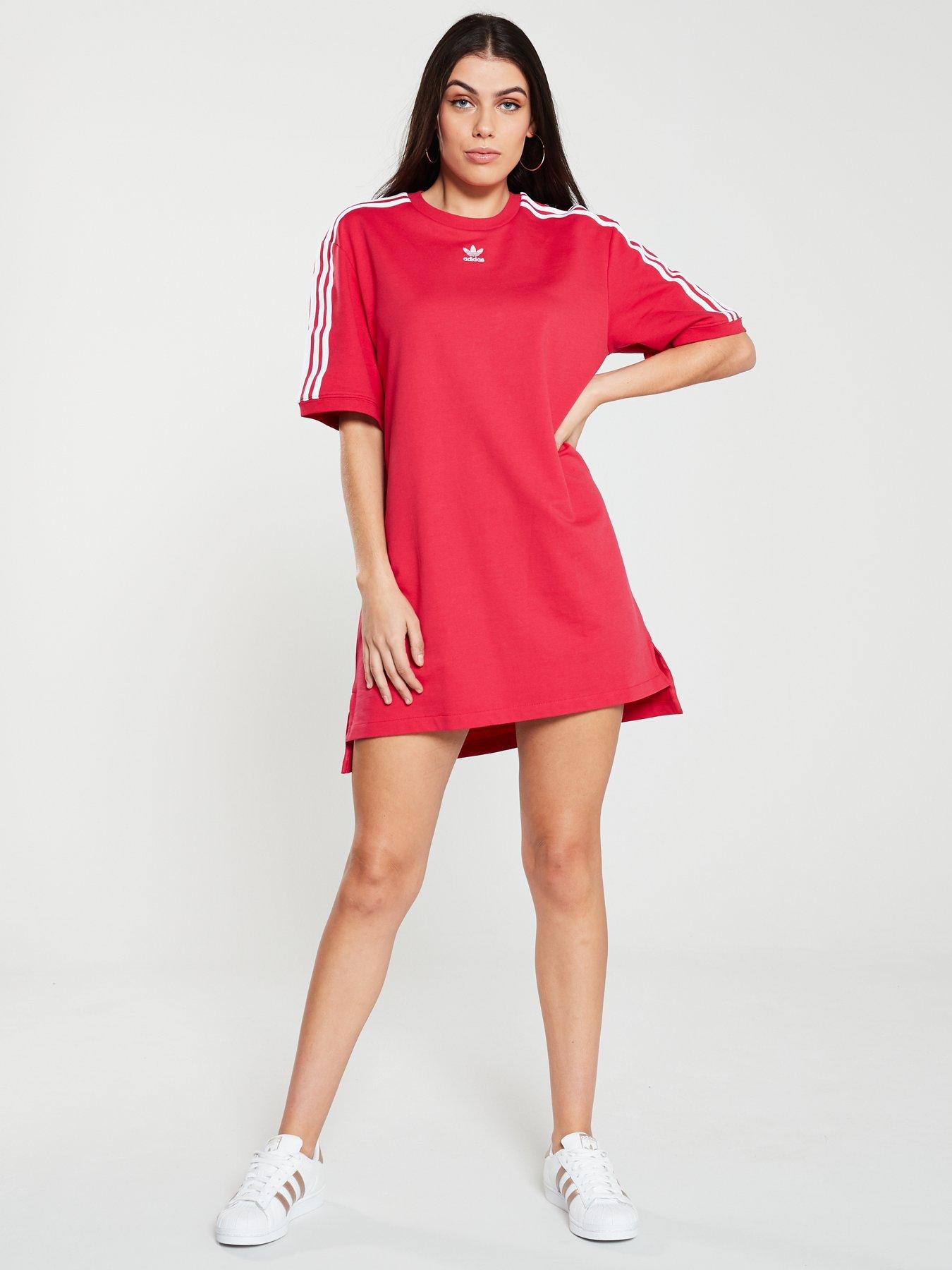 adidas tee dress pink