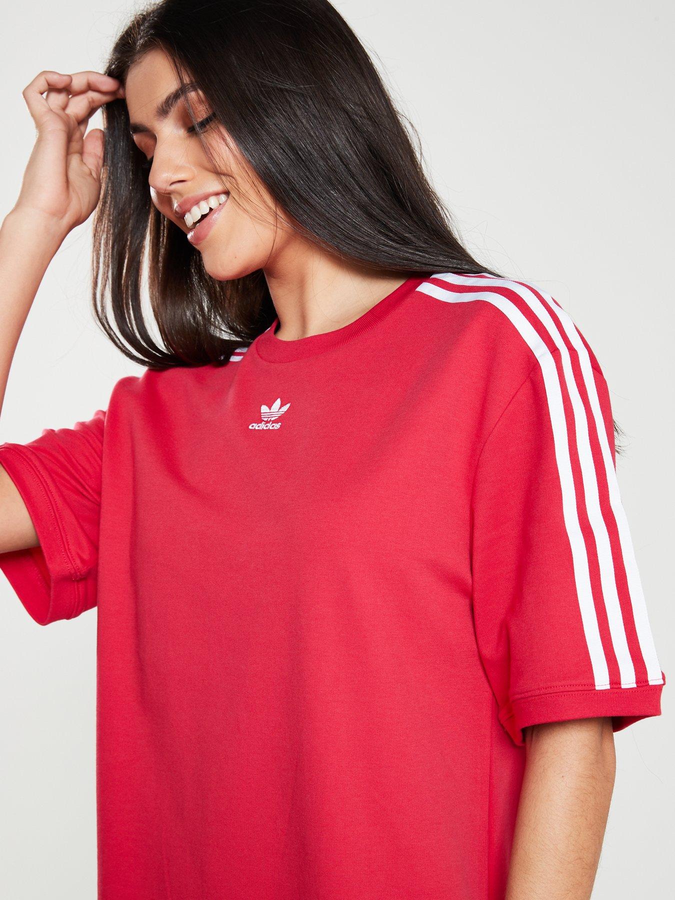 adidas t shirt dress pink