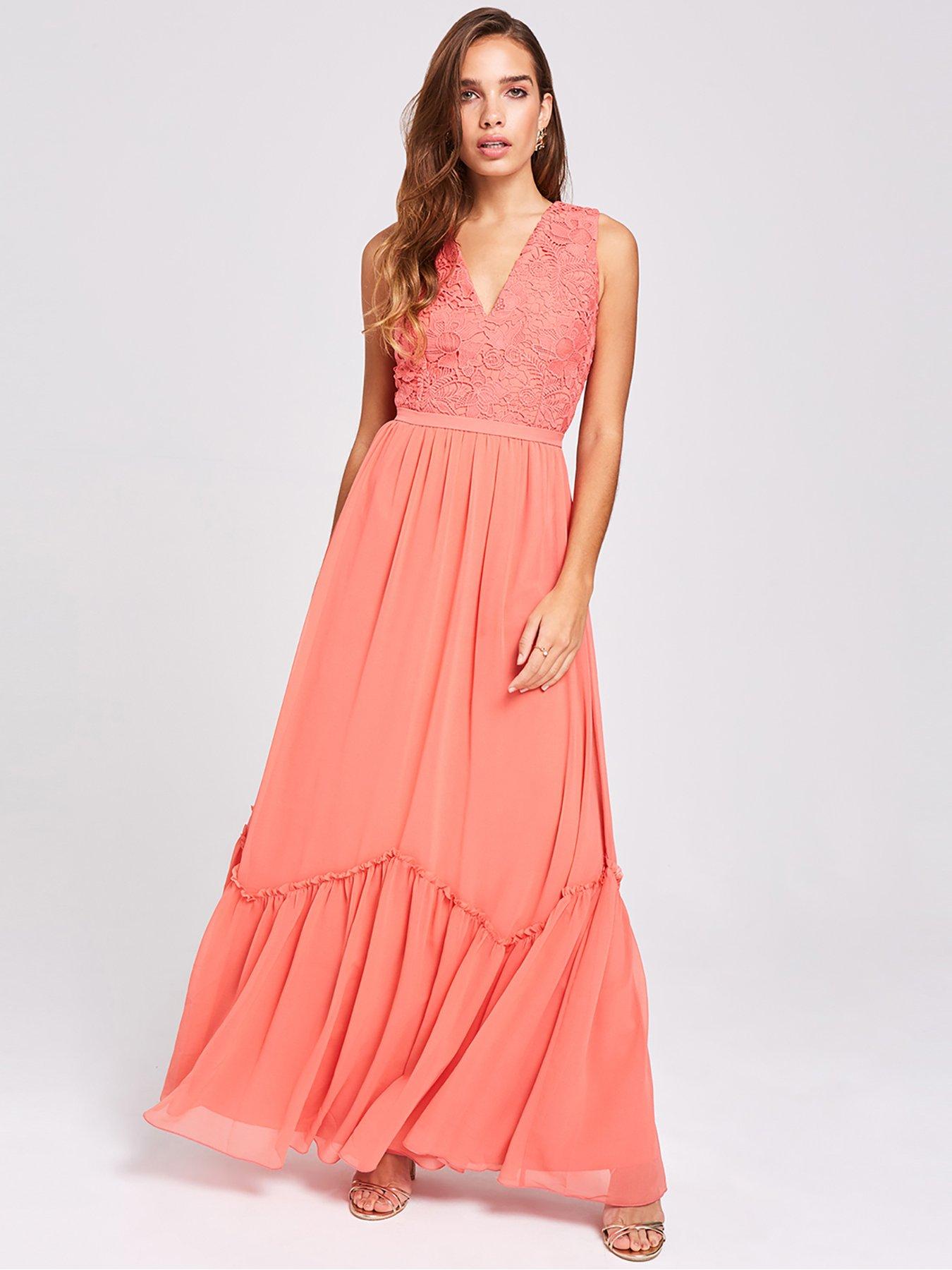 little mistress allover broderie plunge front maxi dress in white