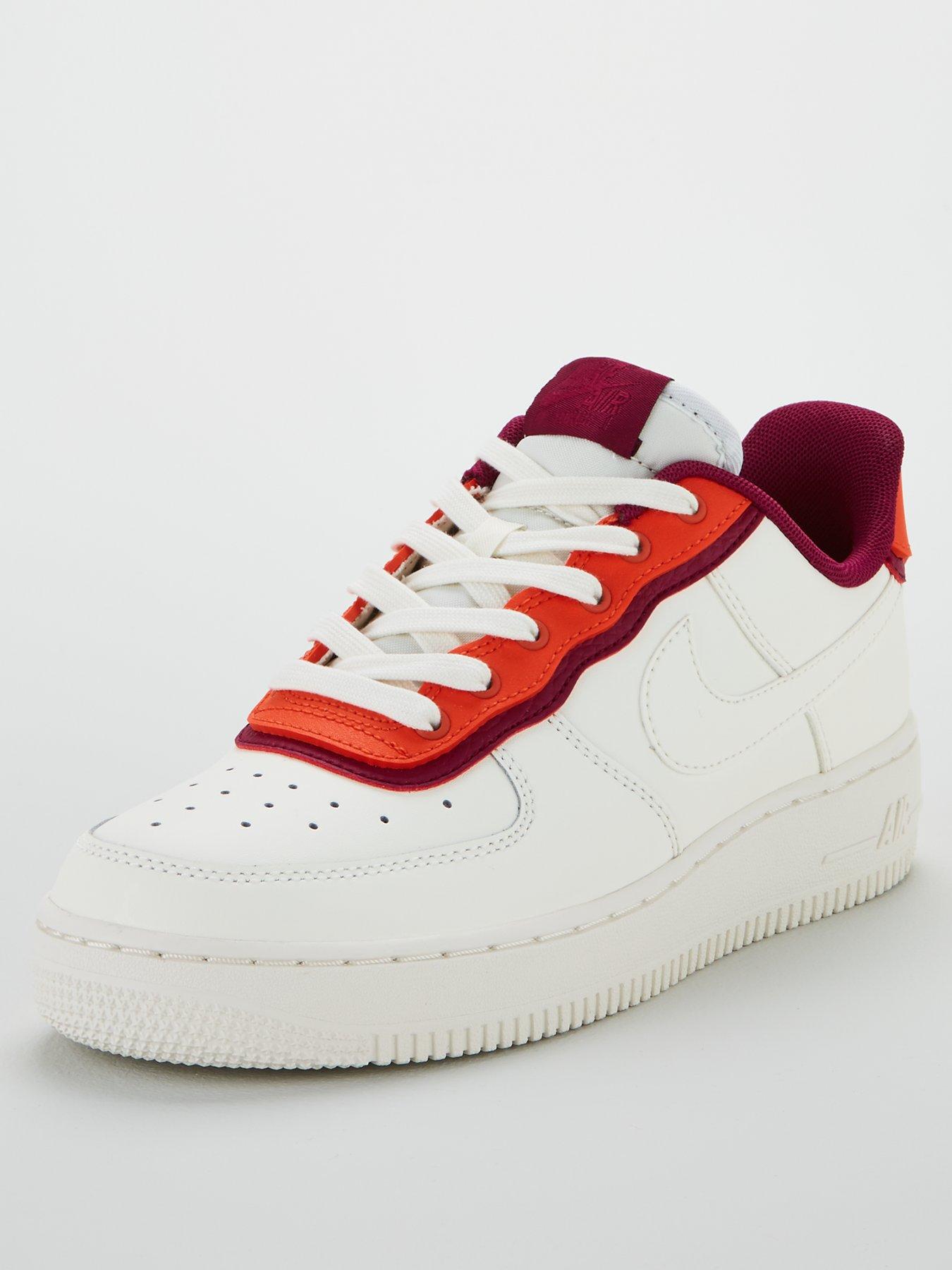 white & red air force 1 07 3 trainers