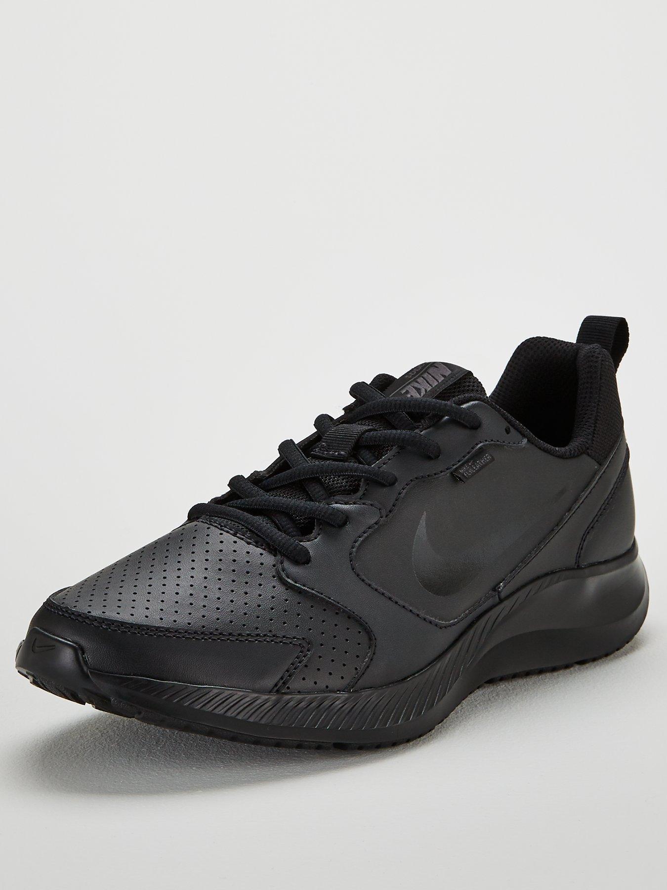 nike black trainers leather