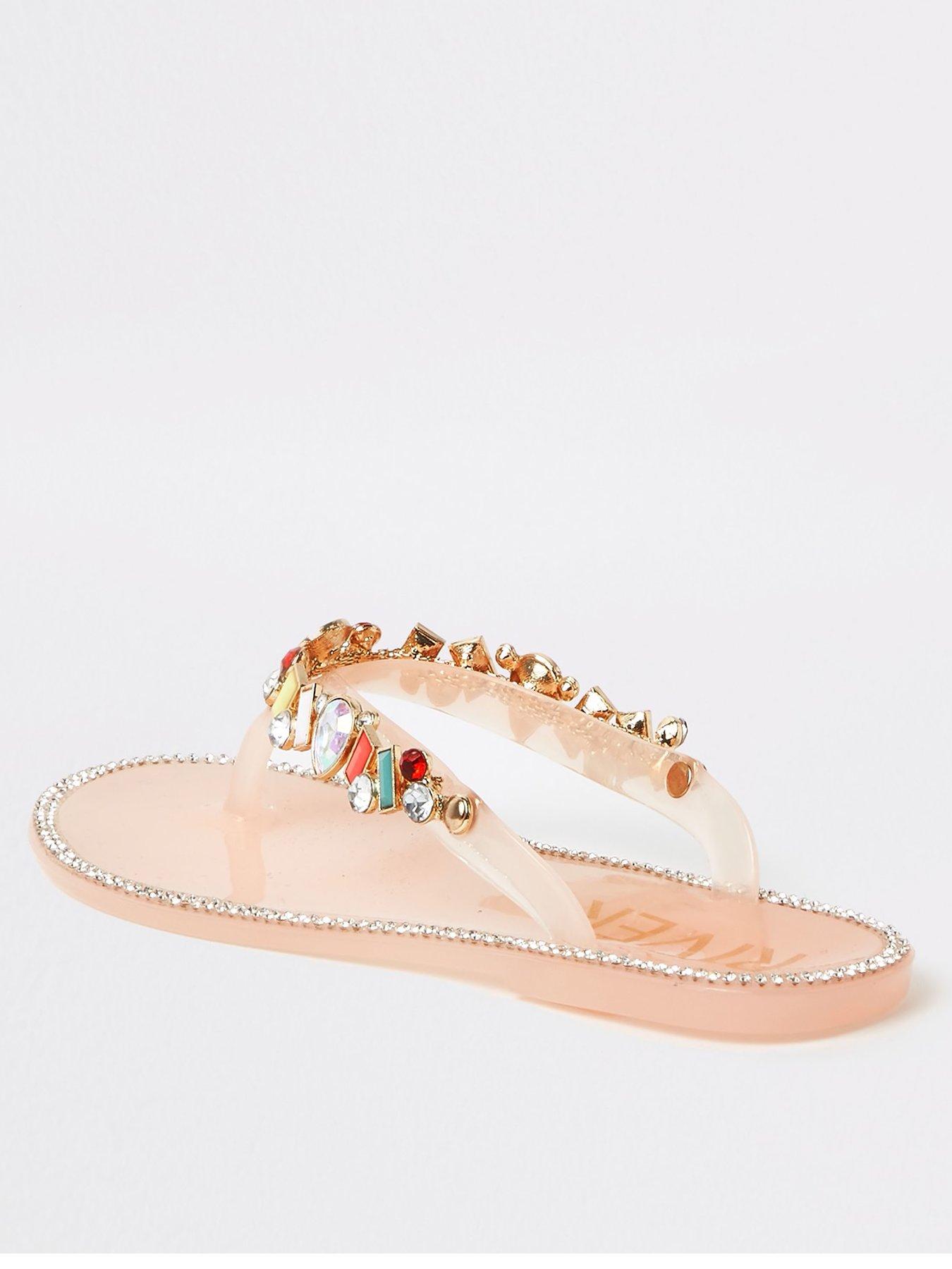 river island jelly flip flops