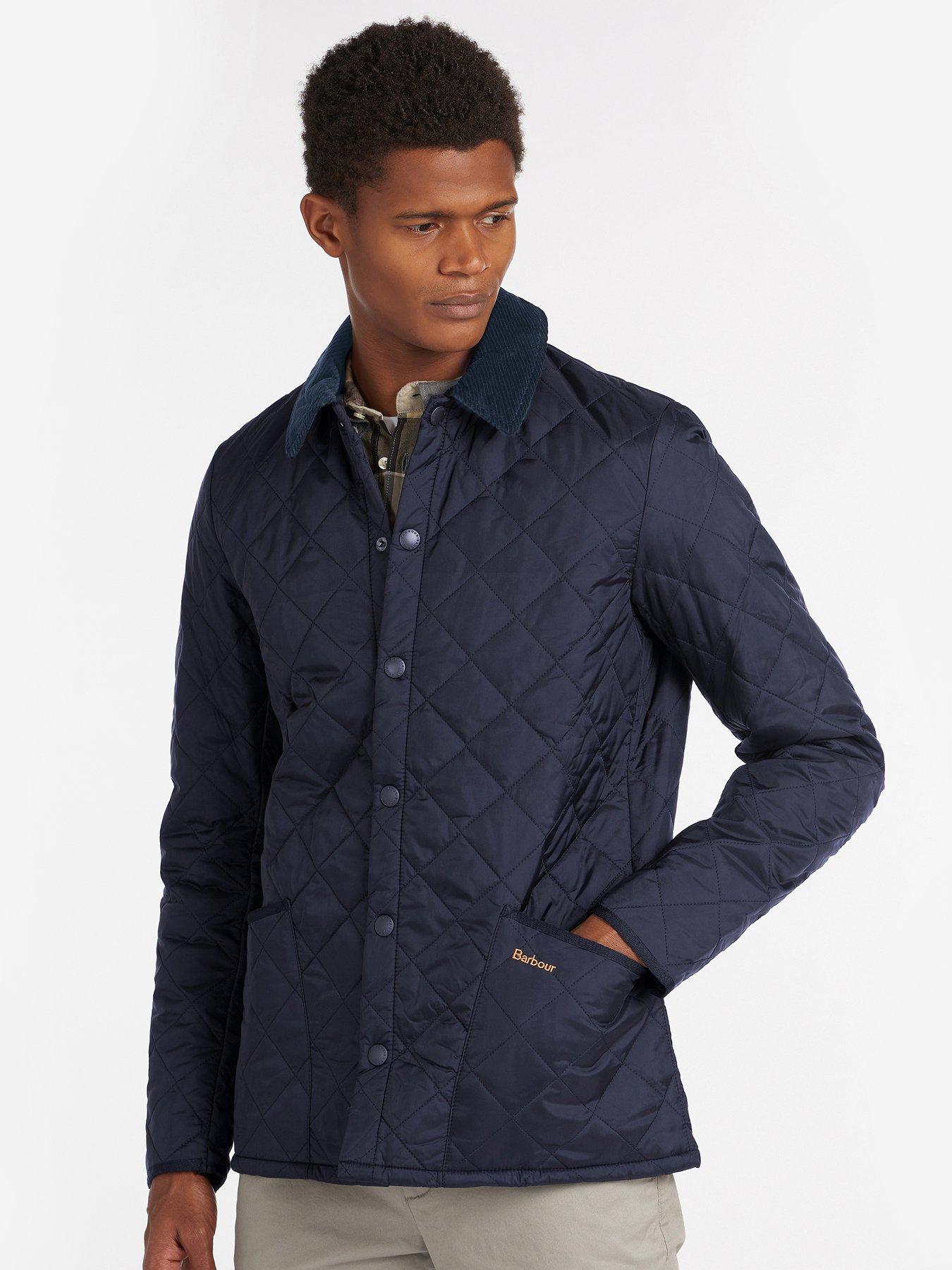 barbour quilted wax jacket mens