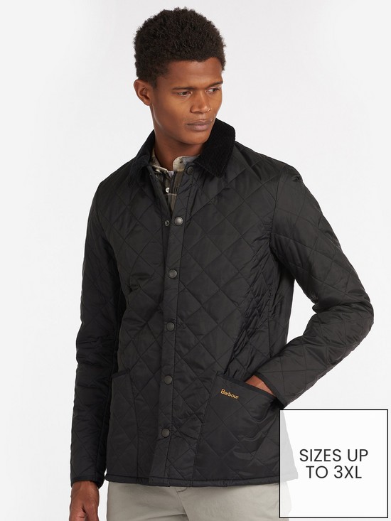 front image of barbour-liddesdale-quilt-jacket-black