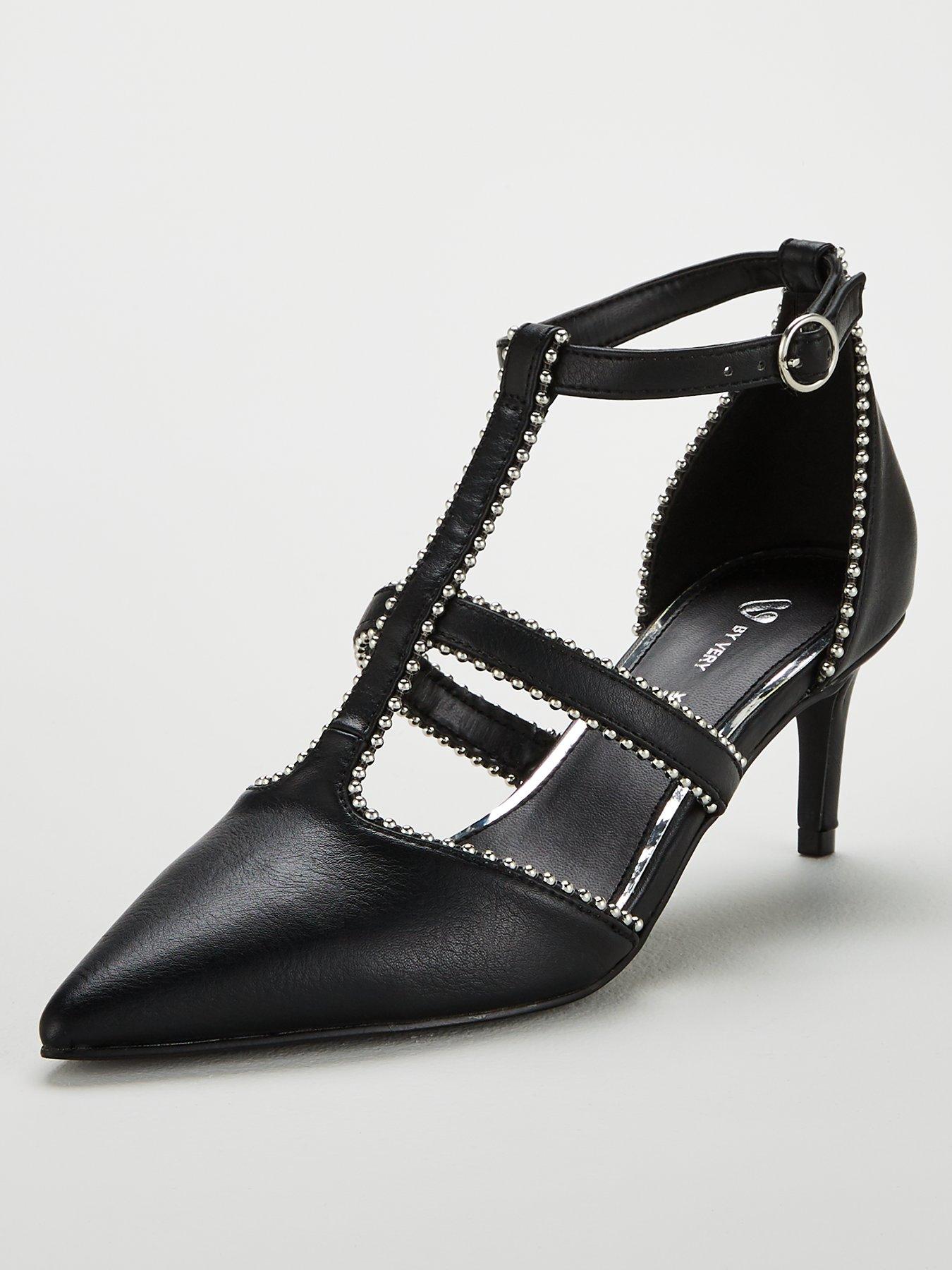 black court shoes mid heel uk