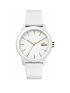  image of lacoste-1212nbspwhite-and-gold-detail-dial-white-silicone-strap-ladies-watch