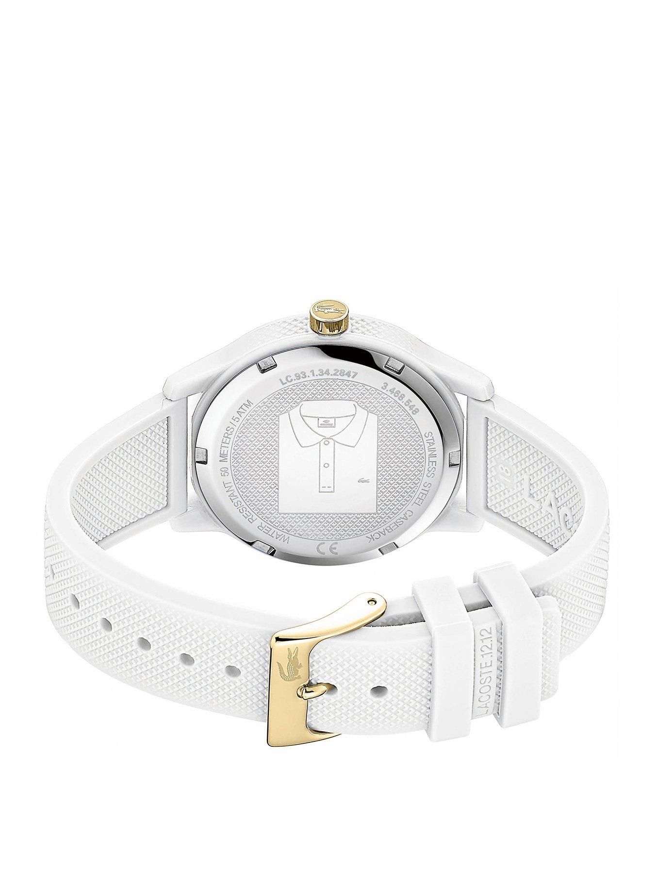 lacoste watch white