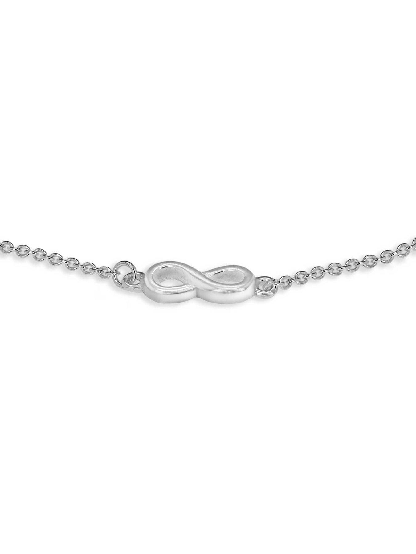 Silver infinity sale ankle bracelet