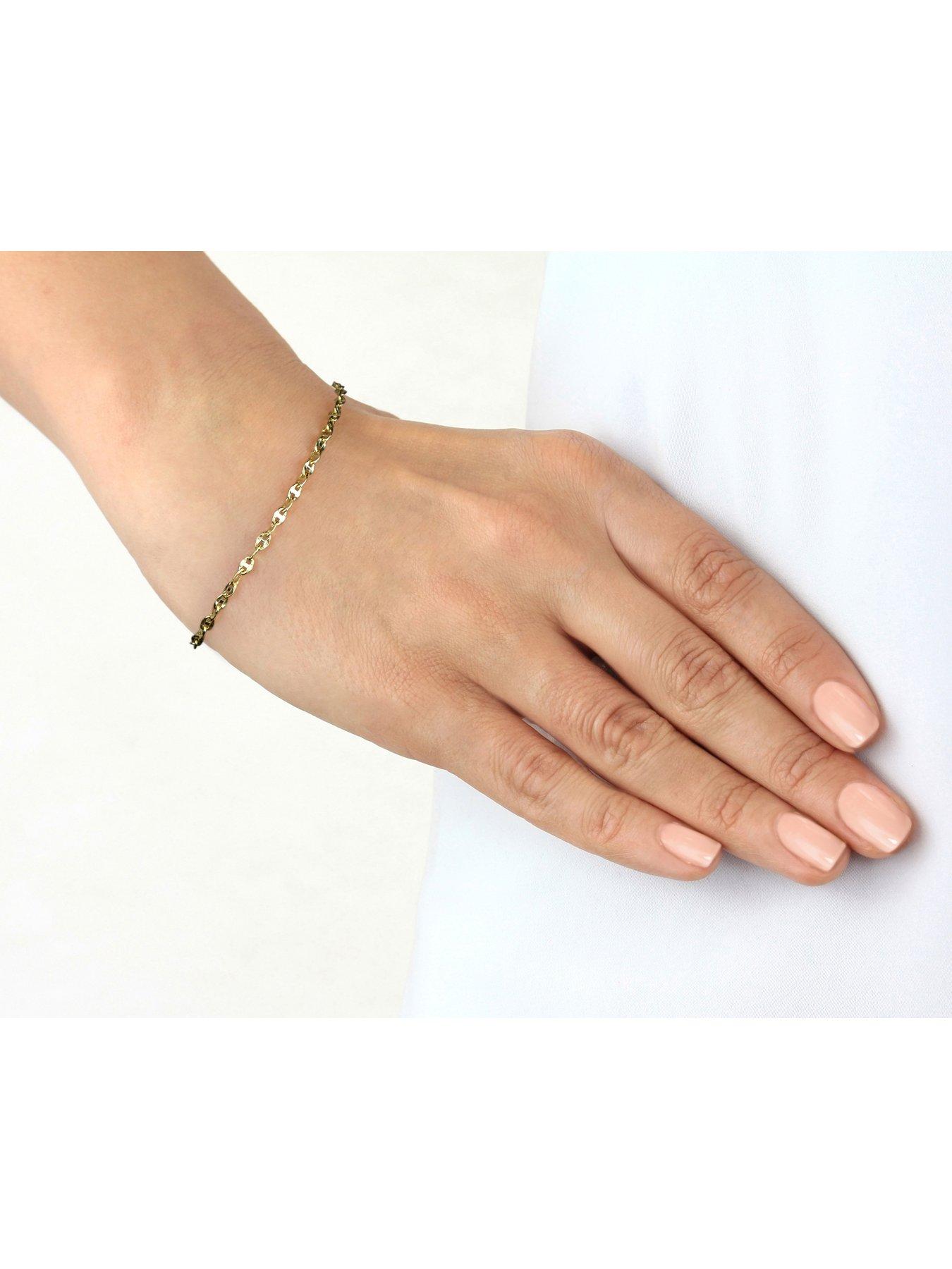 Image 2 of 4 of The Love Collection 9ct Gold Fancy Chain Link Bracelet