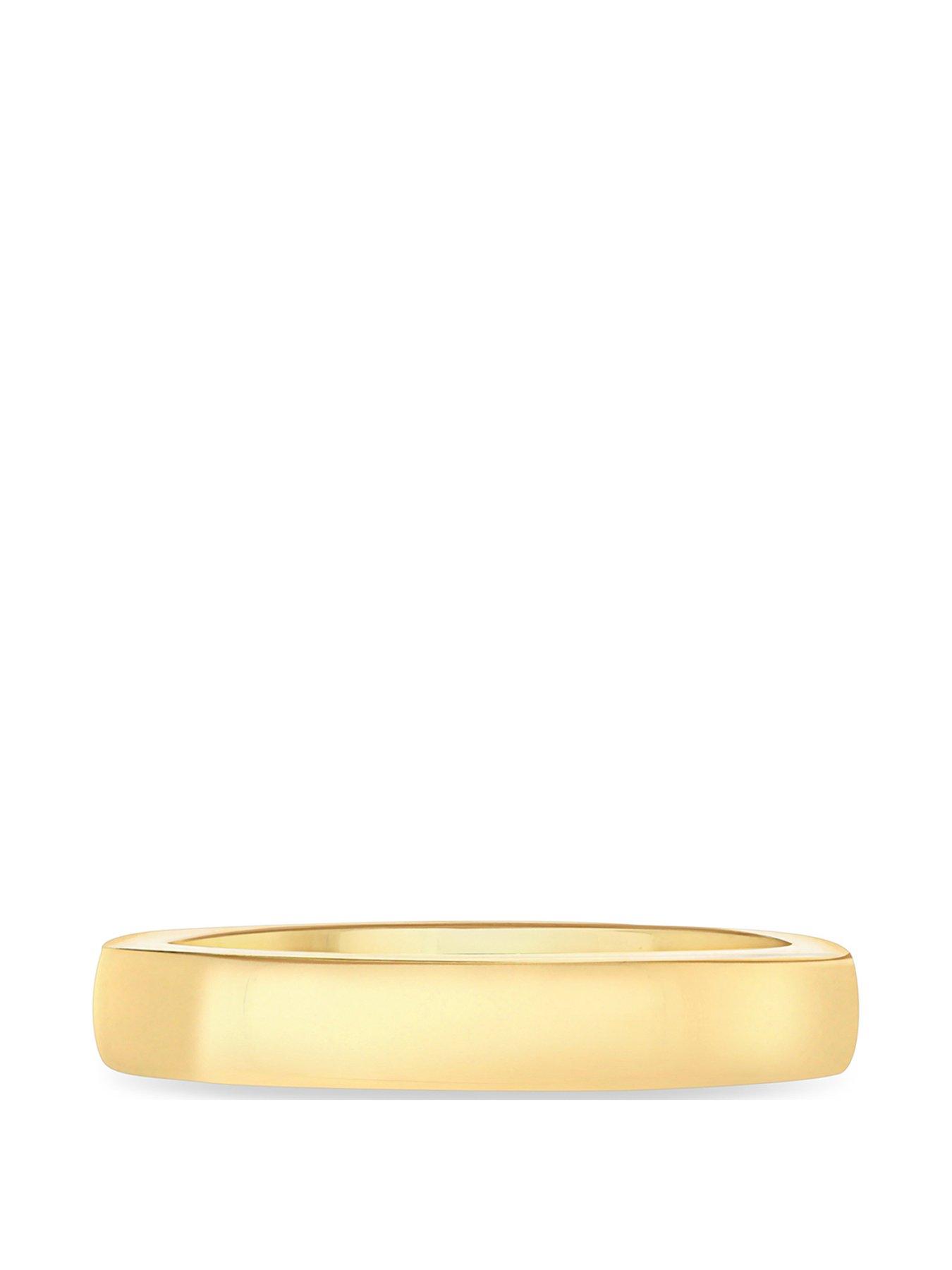 Image 2 of 5 of The Love Collection 9ct Gold Court Wedding Band
