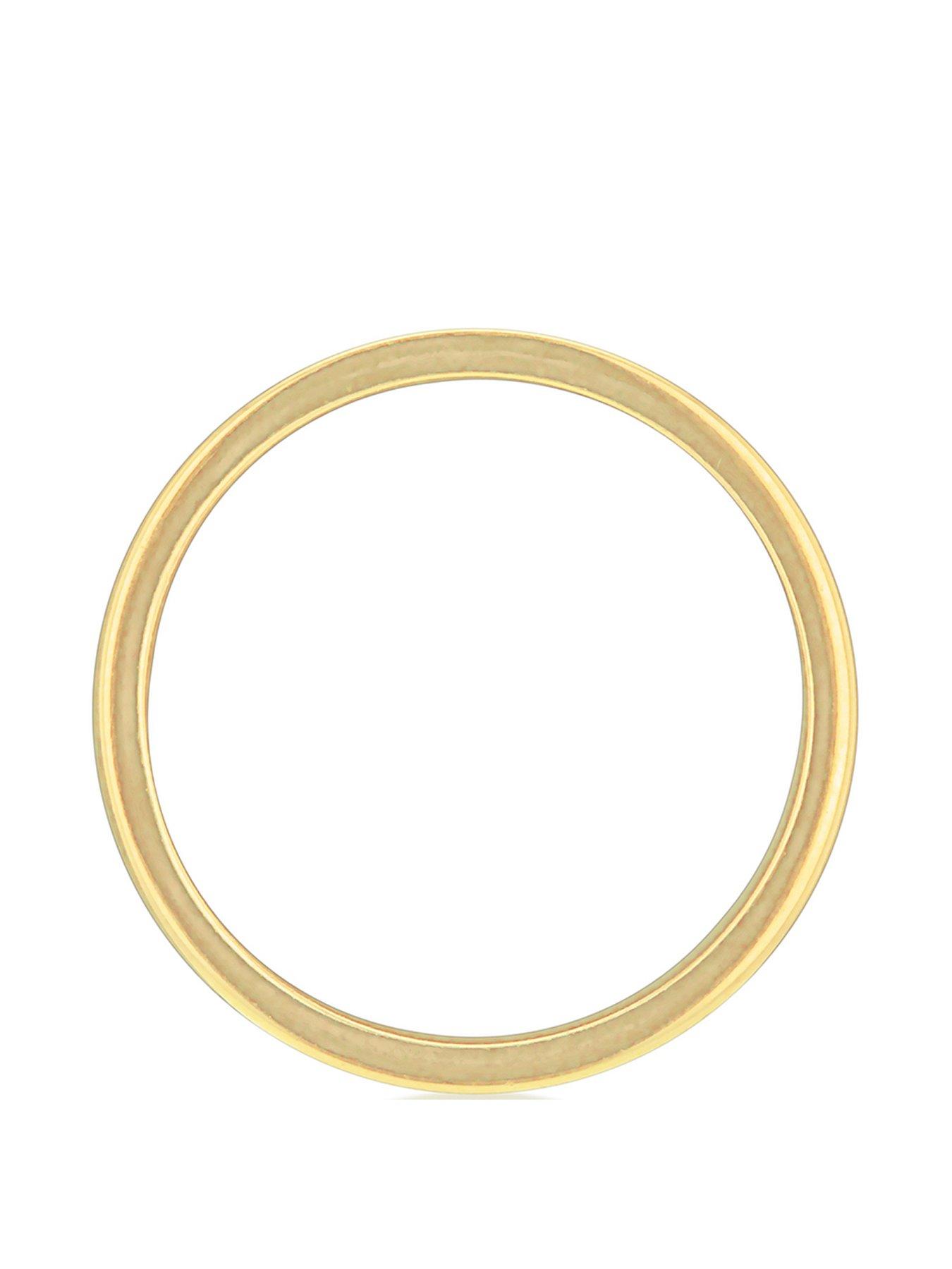 Image 3 of 5 of The Love Collection 9ct Gold Court Wedding Band