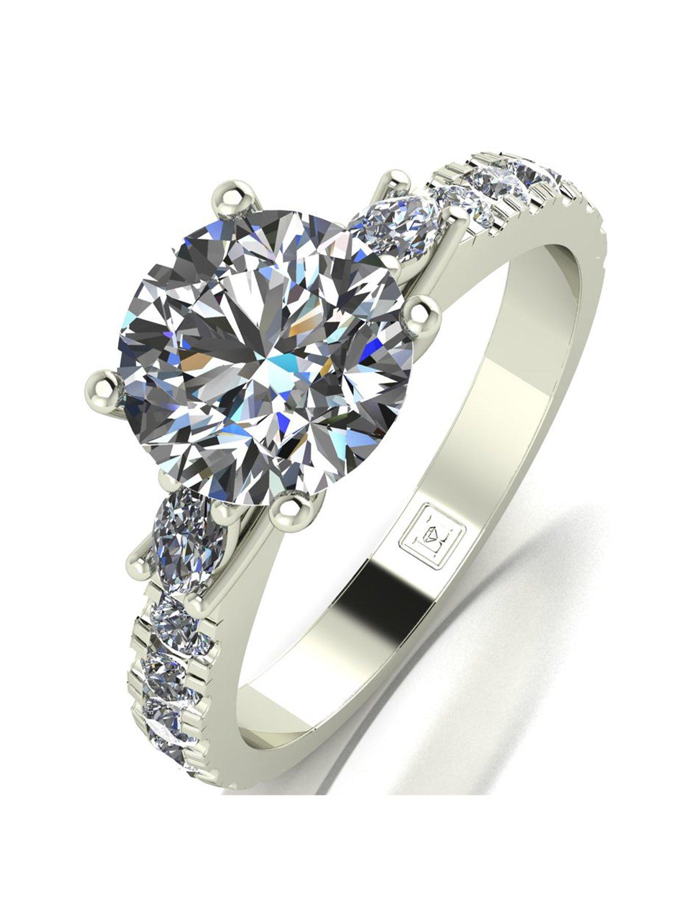 Moissanite 18ct Gold Lady Lynsey 2ct Total Moissanite Solitaire Ring