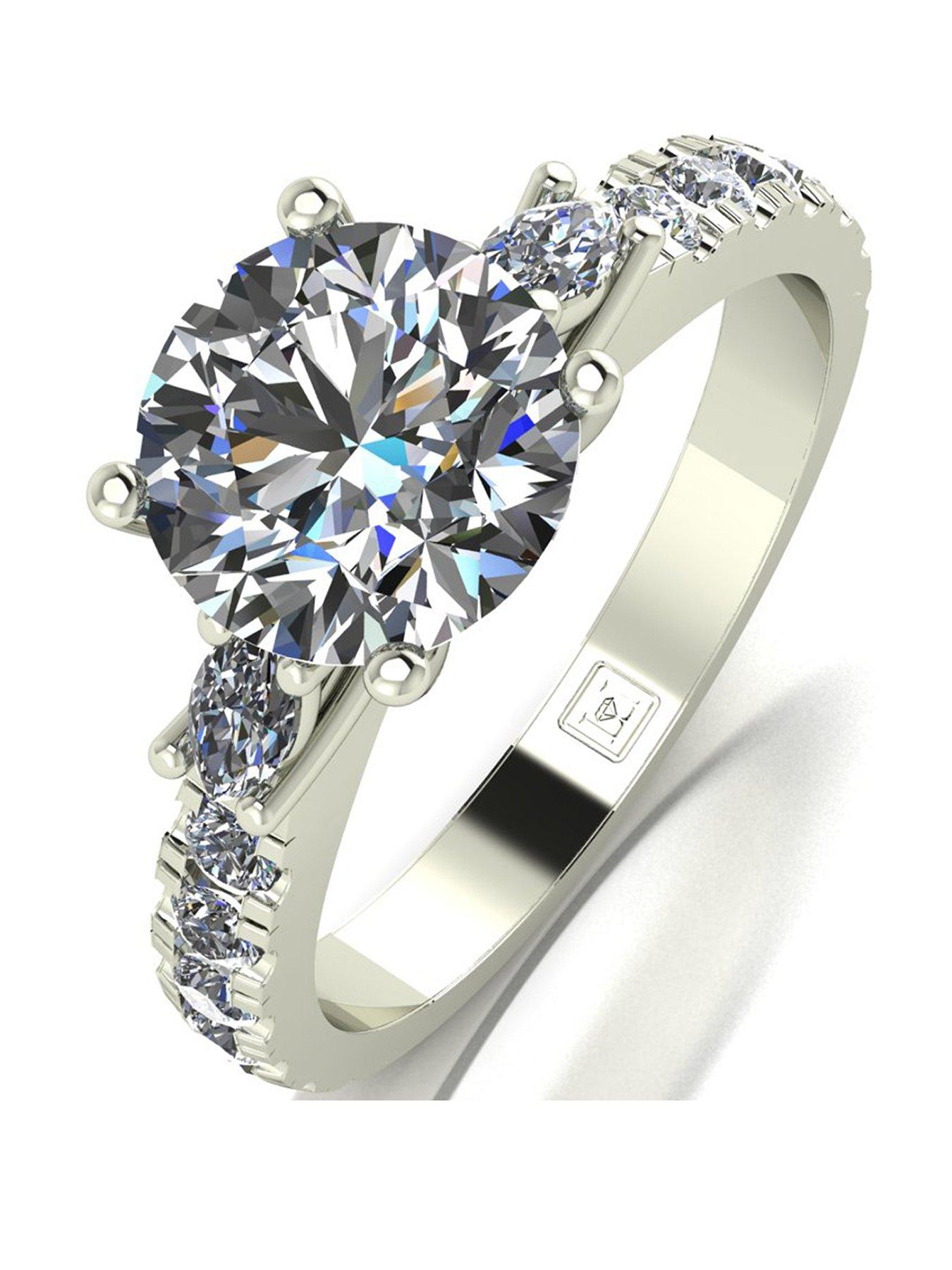 Moissanite 18ct Gold Lady Lynsey 2ct Total Moissanite Solitaire Ring
