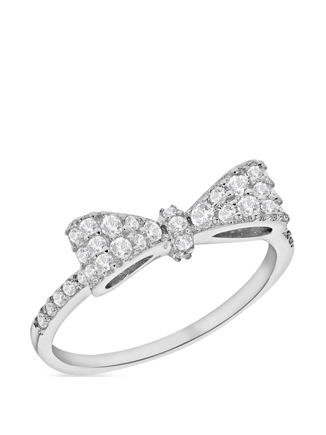Jewellery & watches Sterling Silver Cubic Zirconia Bow Ring