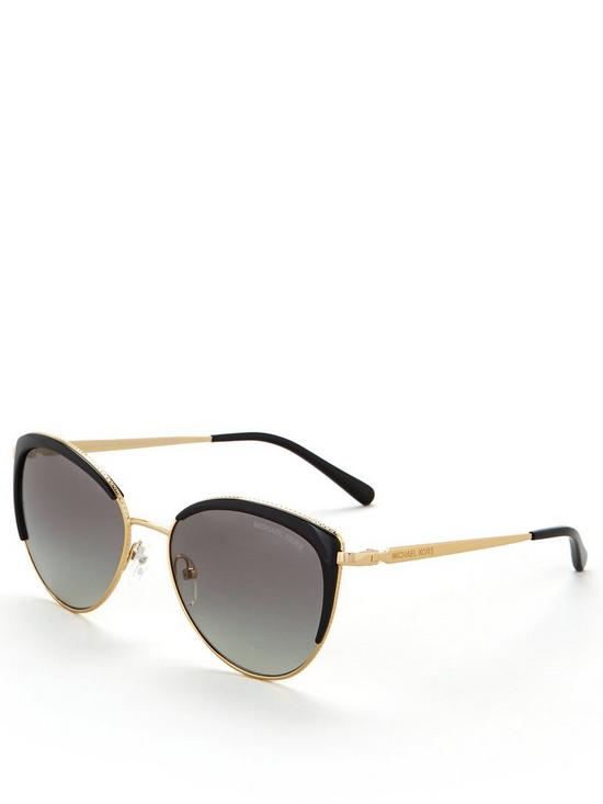 front image of michael-kors-key-biscayne-cat-eye-sunglasses--nbspgold
