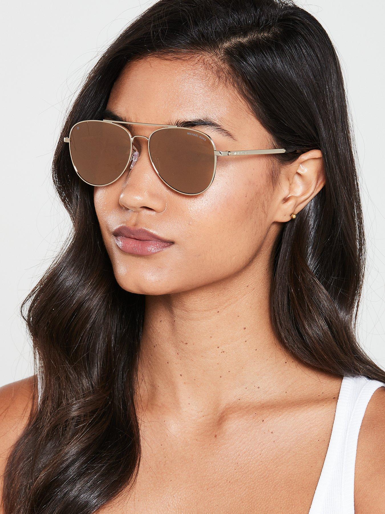 michael kors gold aviator sunglasses