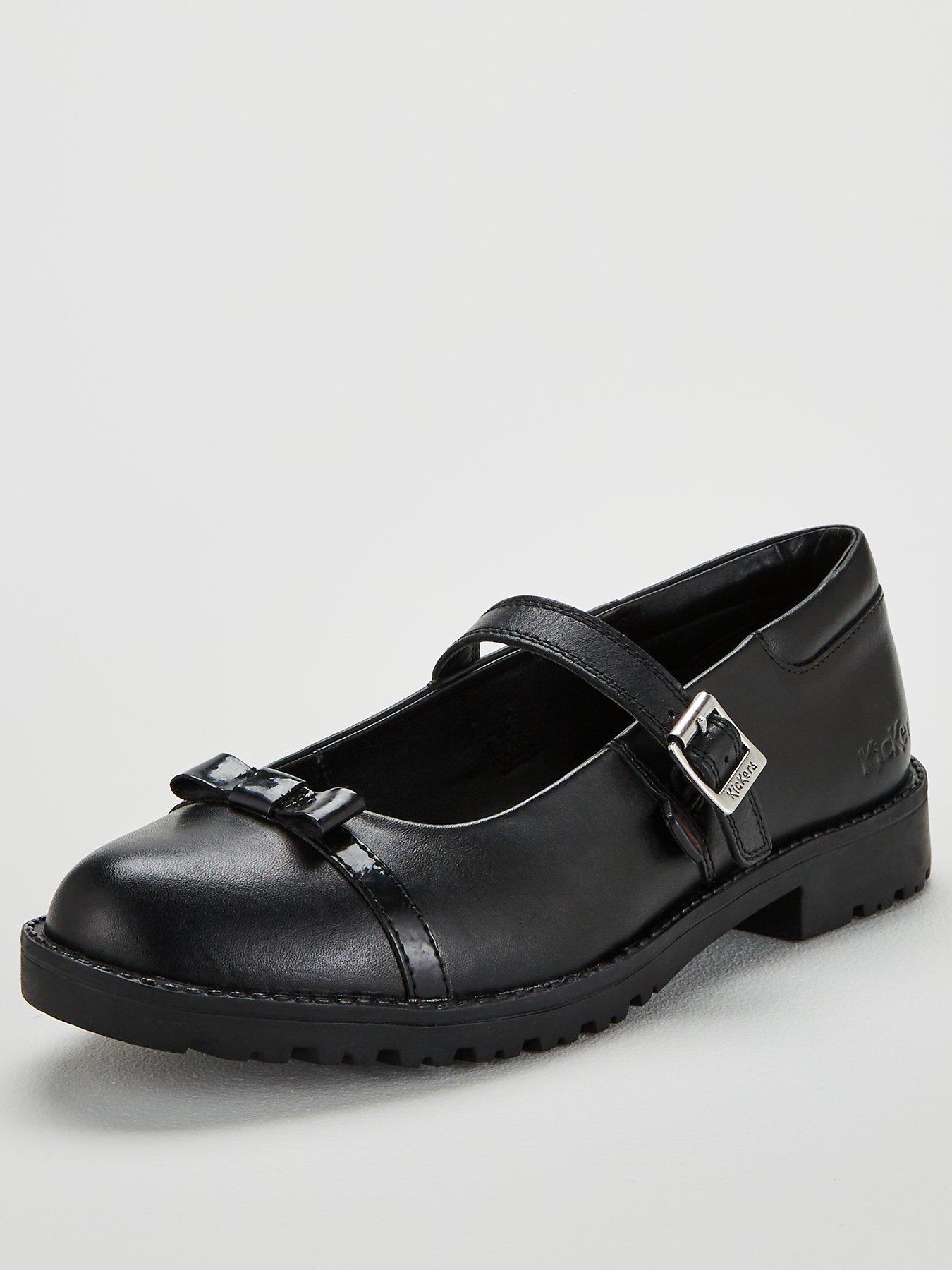 Kickers Lachly Bow Flat Shoes - Black 