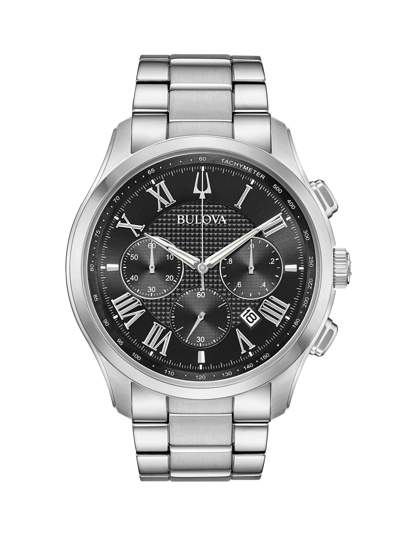 Bulova Bulova Black Chronograph Dial Stainless Steel Bracelet Mens Watch review