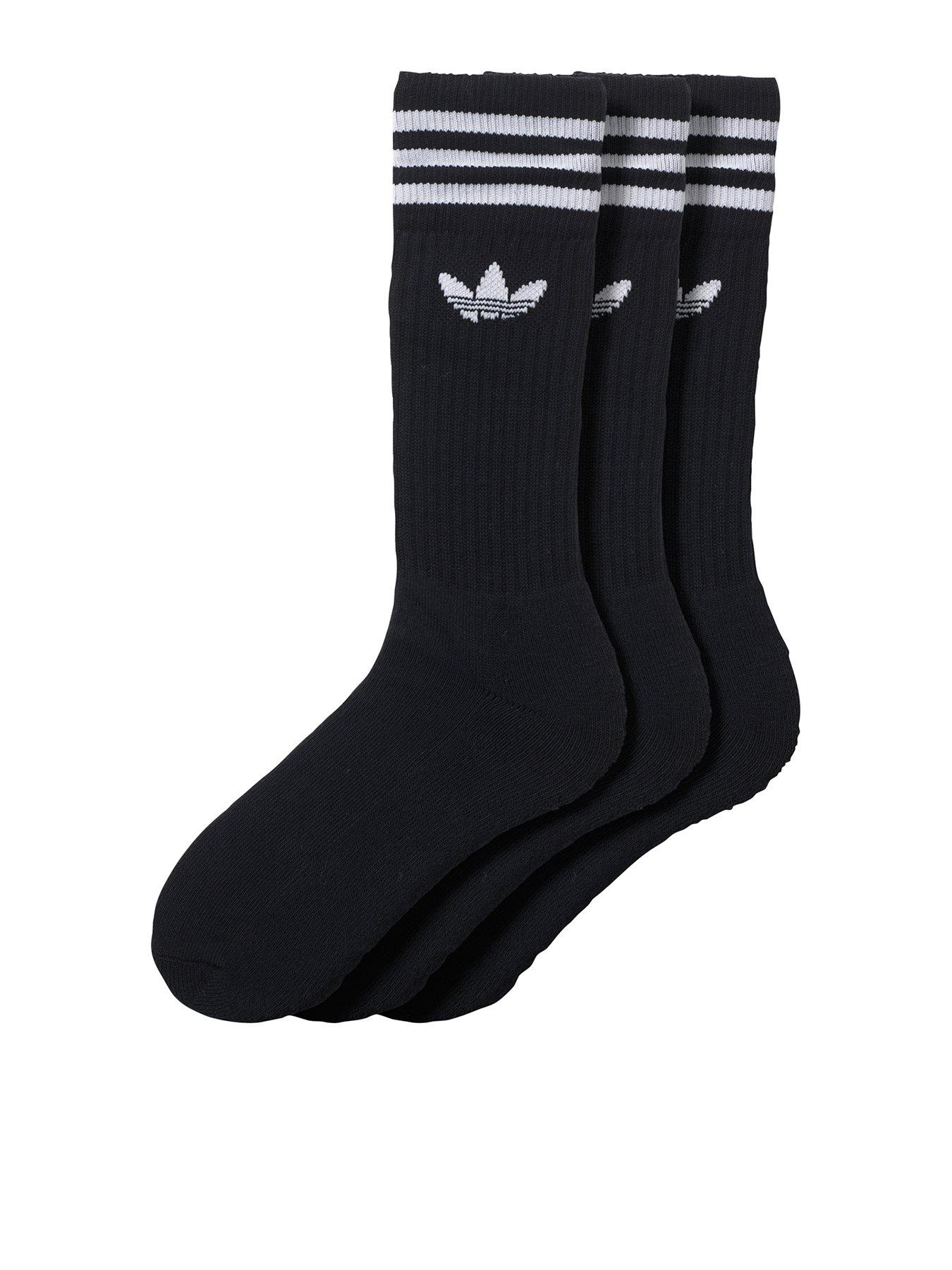 adidas crew socks black