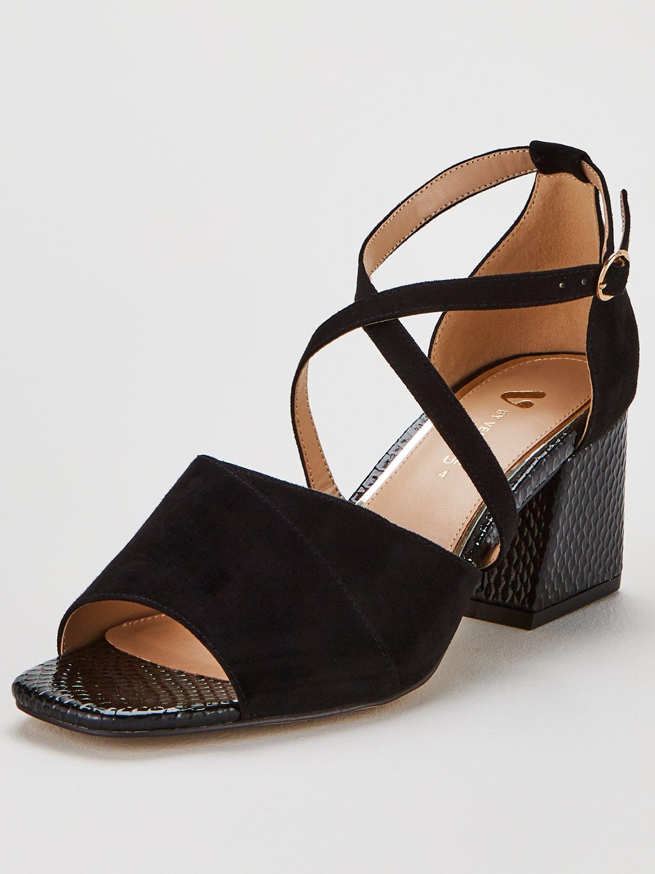 wide fit block heel sandals uk