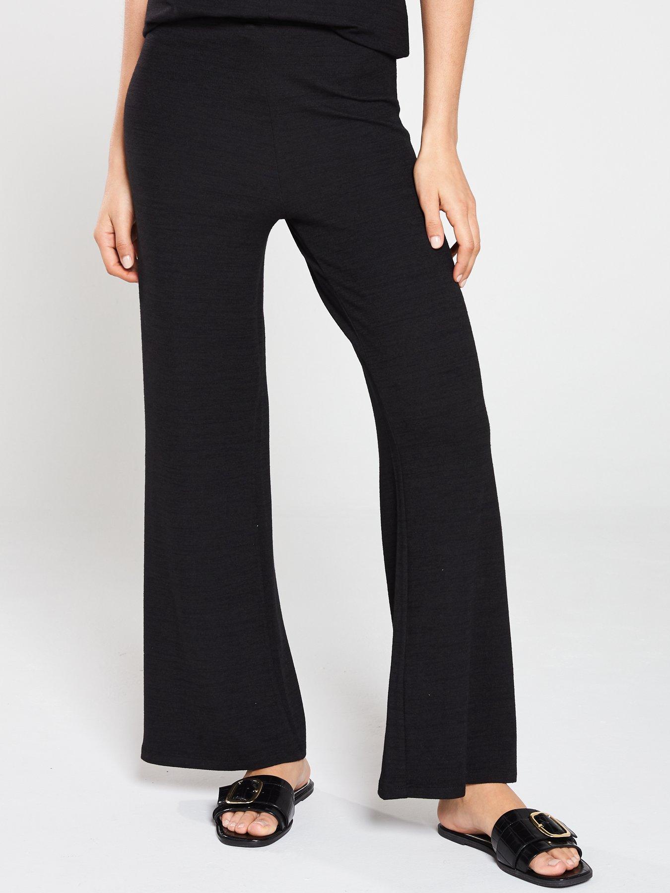 soft knit flared pants