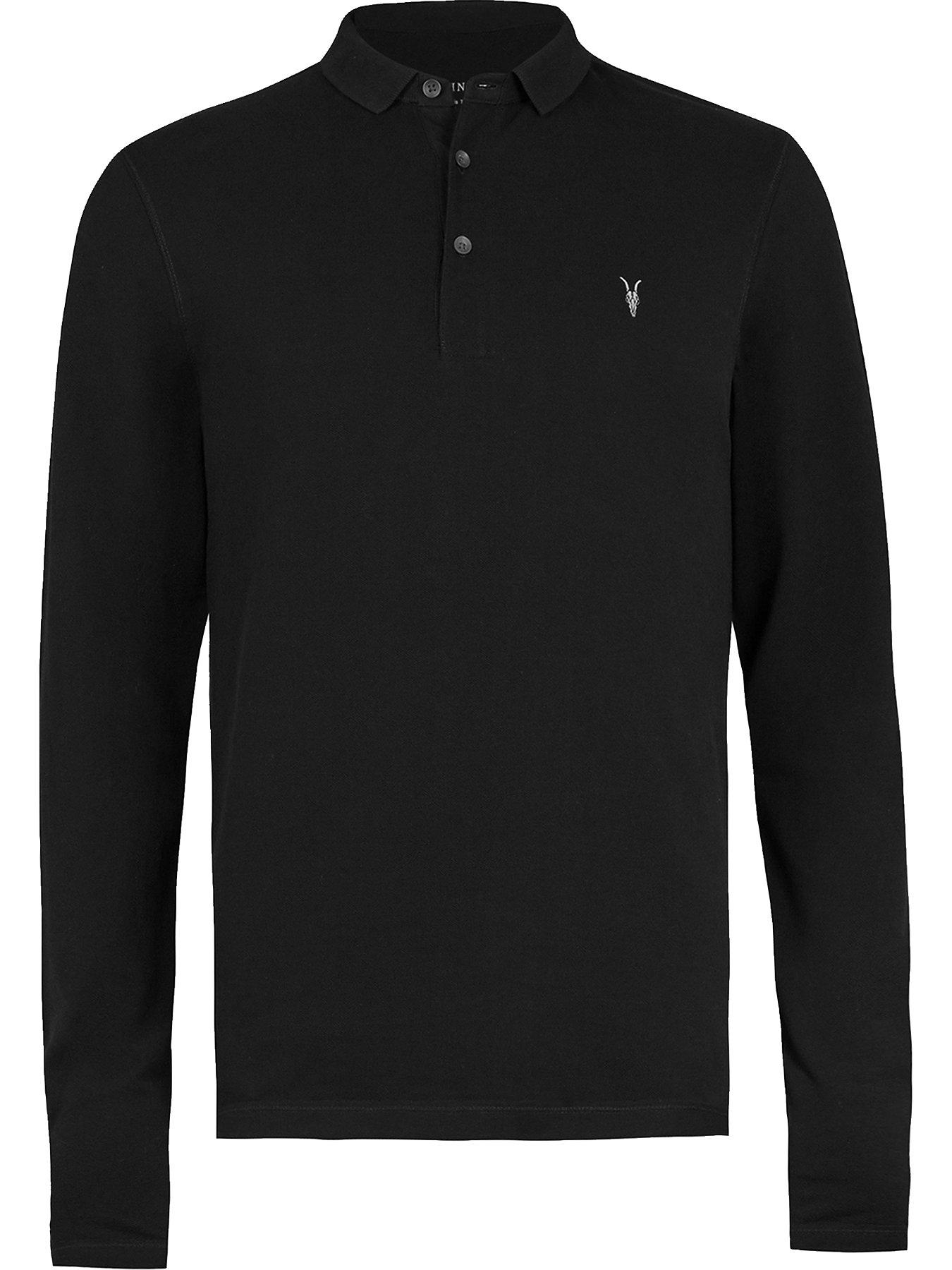 All saints long shop sleeve polo shirt